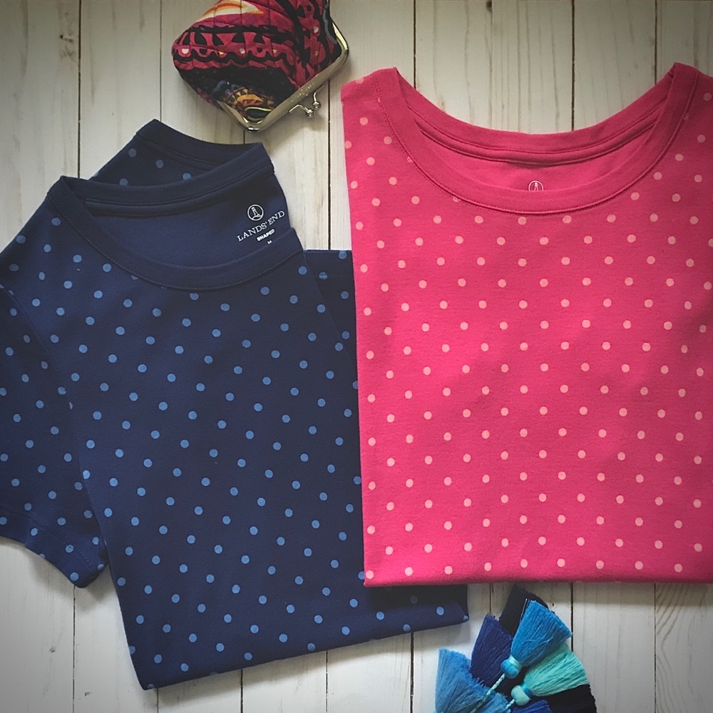 Lands’ End Shaped Tees (Set of 2)